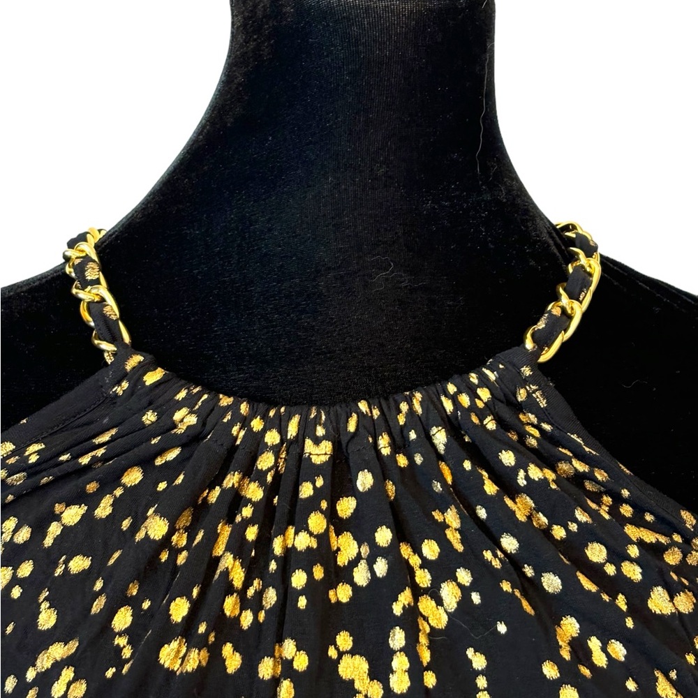 Michael Kors Black & Gold Metallic Top XS - Picture 3 of 6